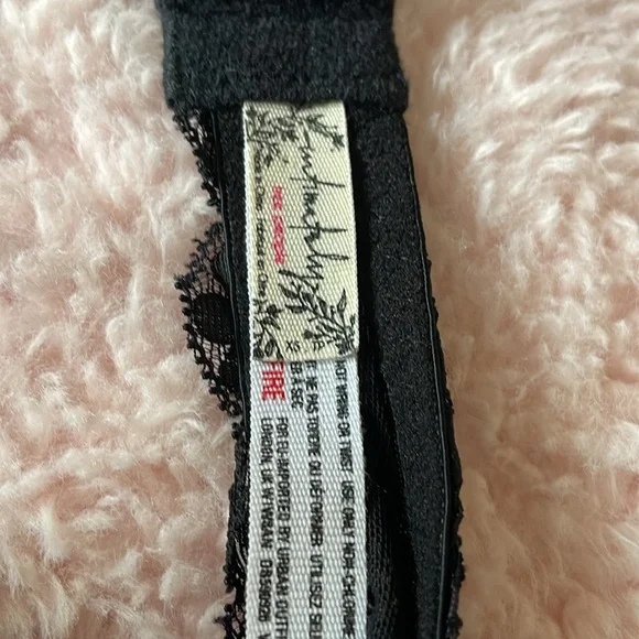 Free People Intimately Galloon Lace Halter Bralette Black Women’s XS Lingerie - Picture 6 of 6